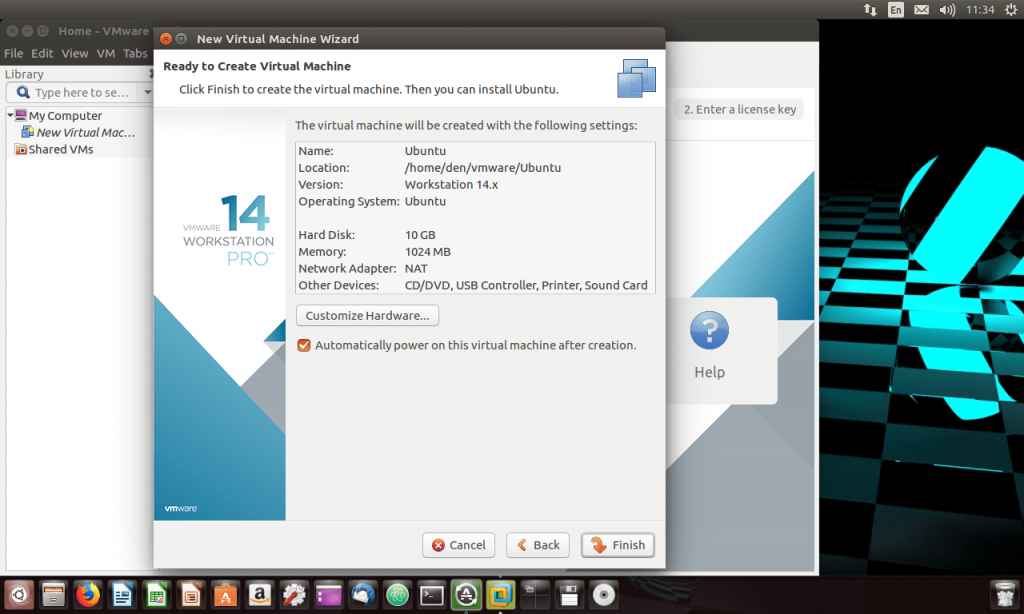установка VMware на ubuntu 